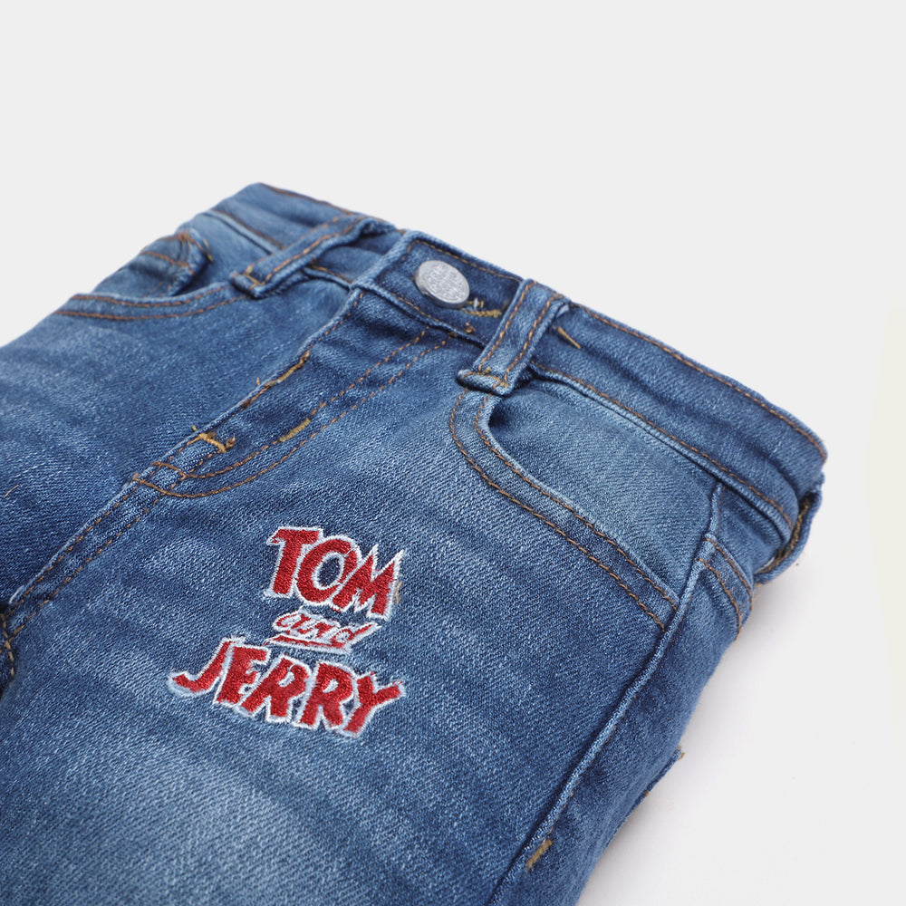 Infant Boys Denim Pant Character - Mid Blue