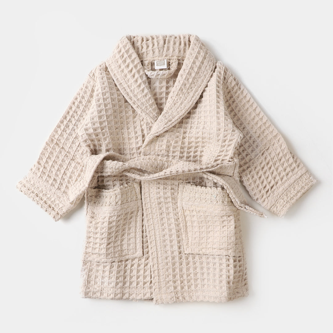 Kids Bathrobe Beigh Waffle