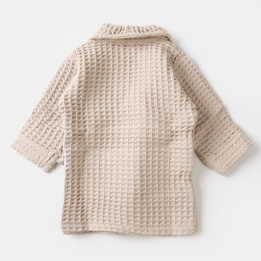 Kids Bathrobe Beigh Waffle