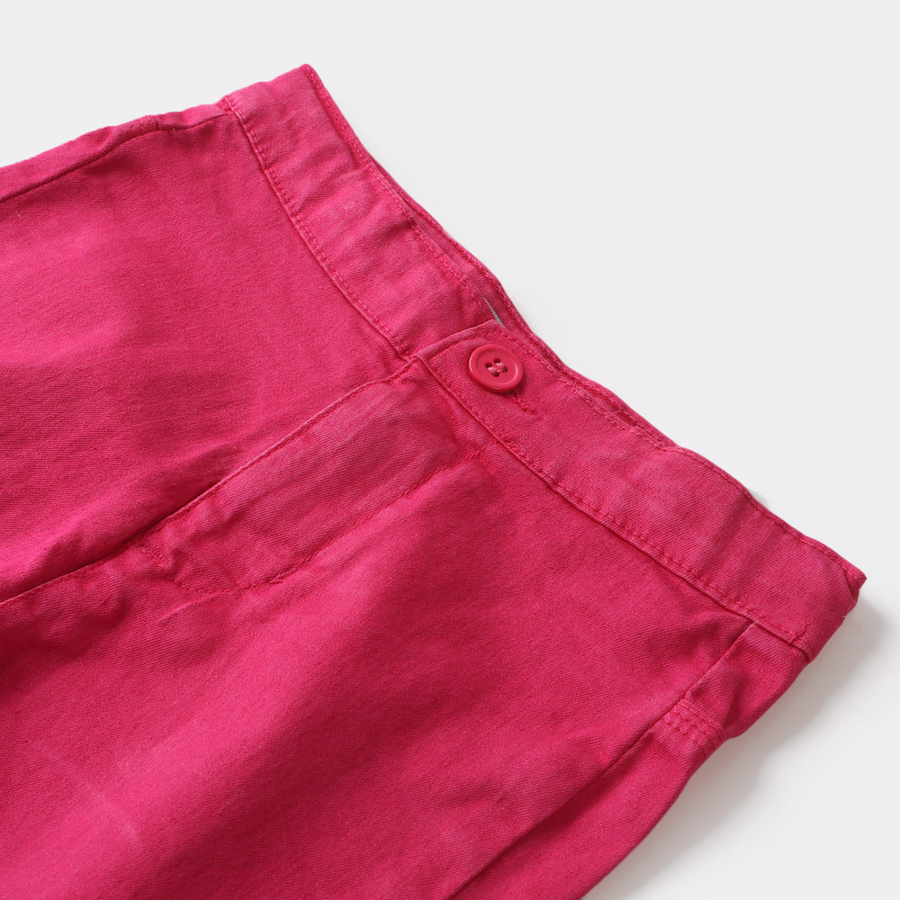 Girls Cotton Jagging Cotton Basic  Fuchsia