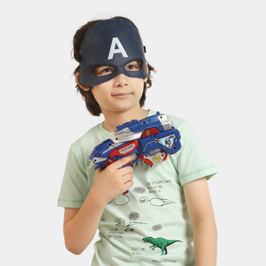 Soft Blaster with Action Figure Super Hero Mask