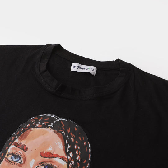 Teens Girls T-Shirt - BLACK