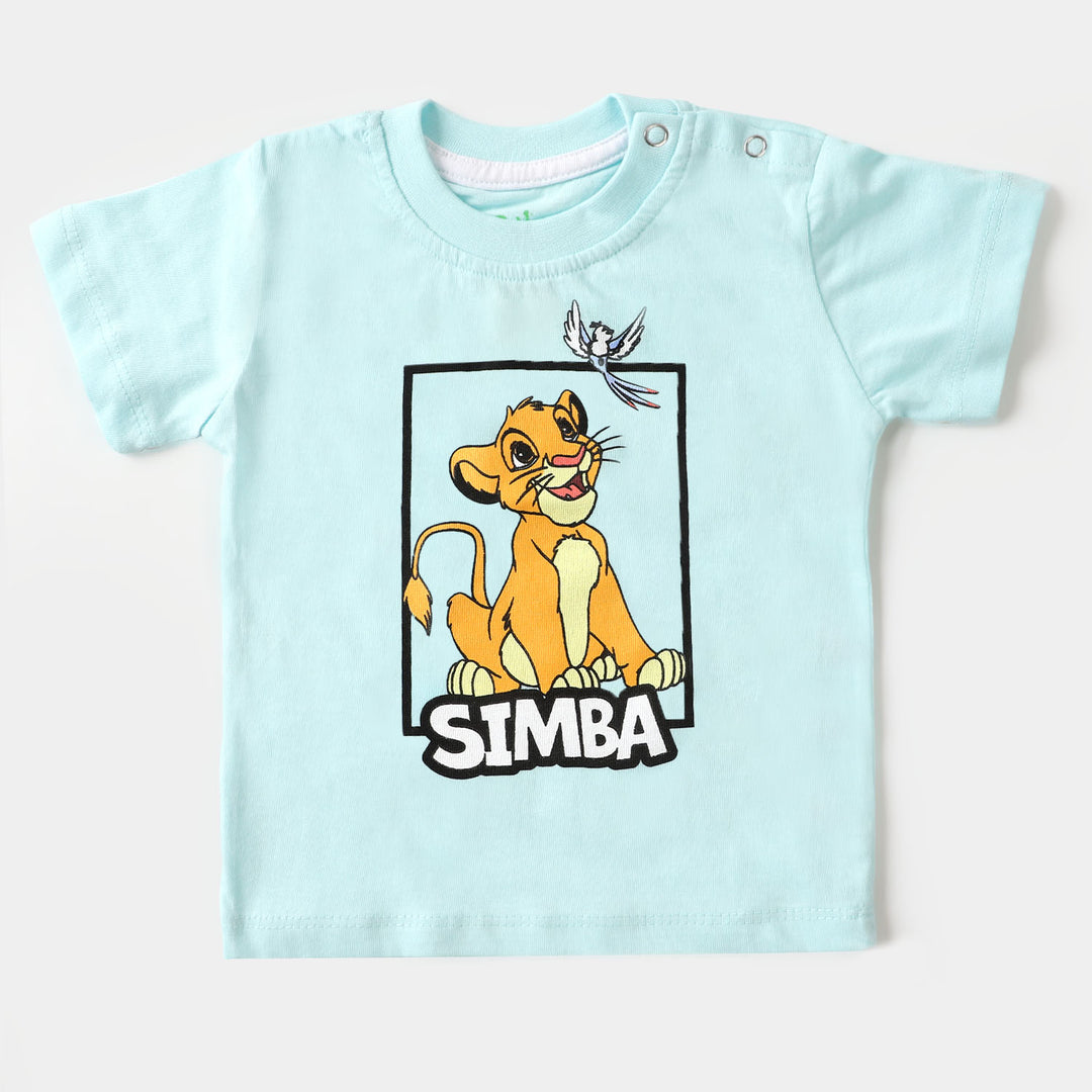 Infant Boys Round Neck T-Shirt Lion- Spa Retreat