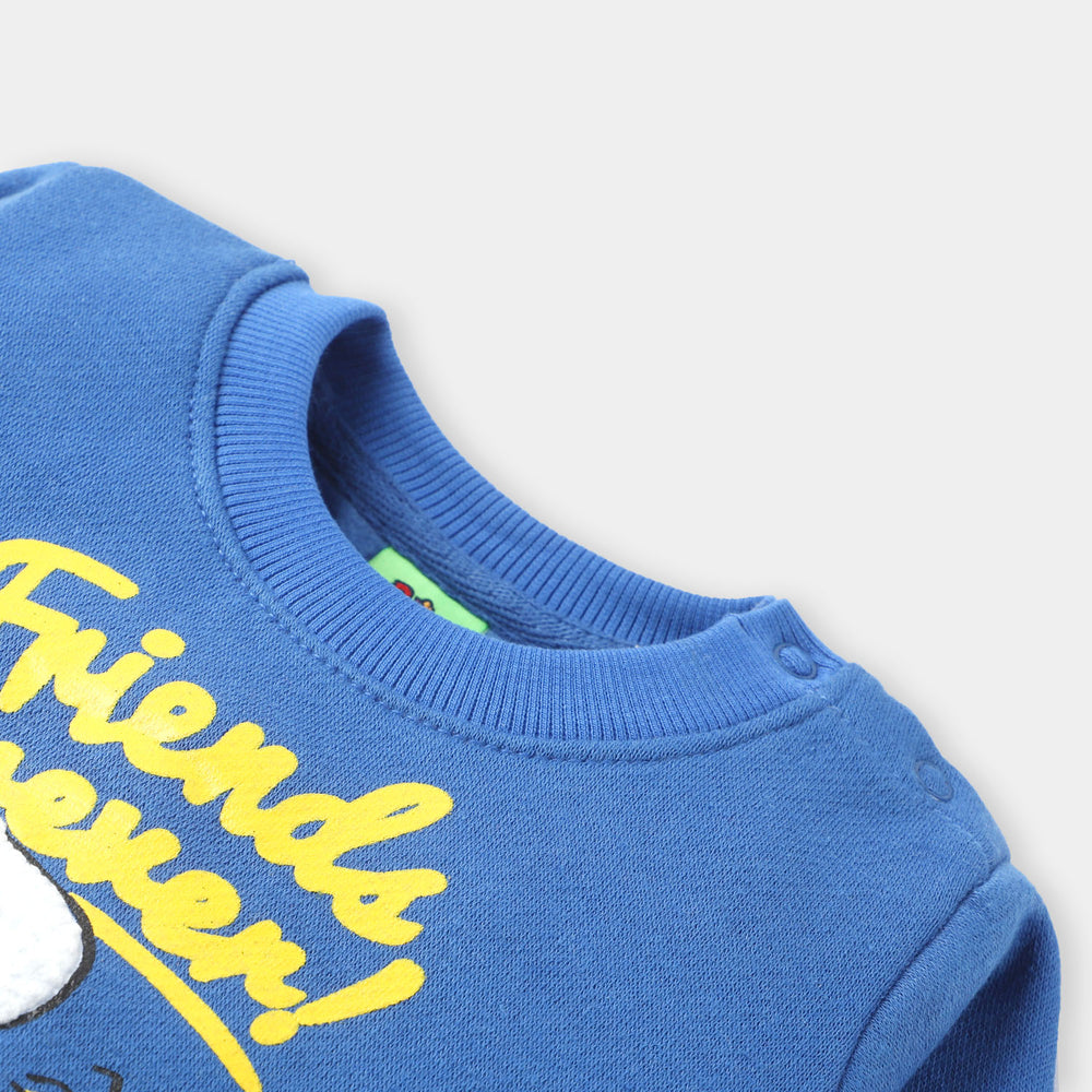 Infant Boys Fleece Sweatshirt Friends Forever-D.Blue