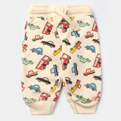 Infant Boys Fleece Sleeping Pajama Cars - B.Sand