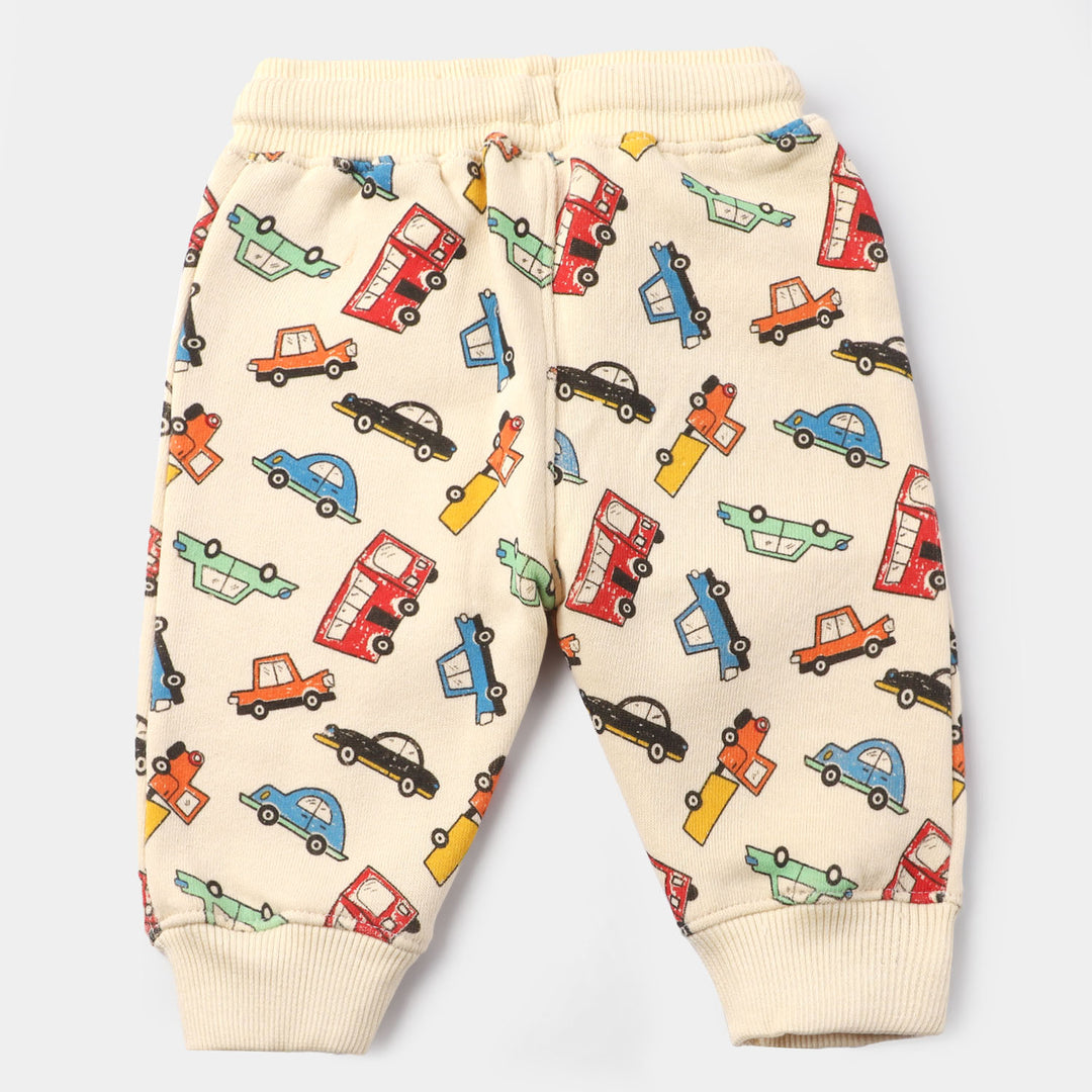 Infant Boys Fleece Sleeping Pajama Cars - B.Sand