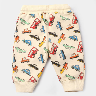 Infant Boys Fleece Sleeping Pajama Cars - B.Sand