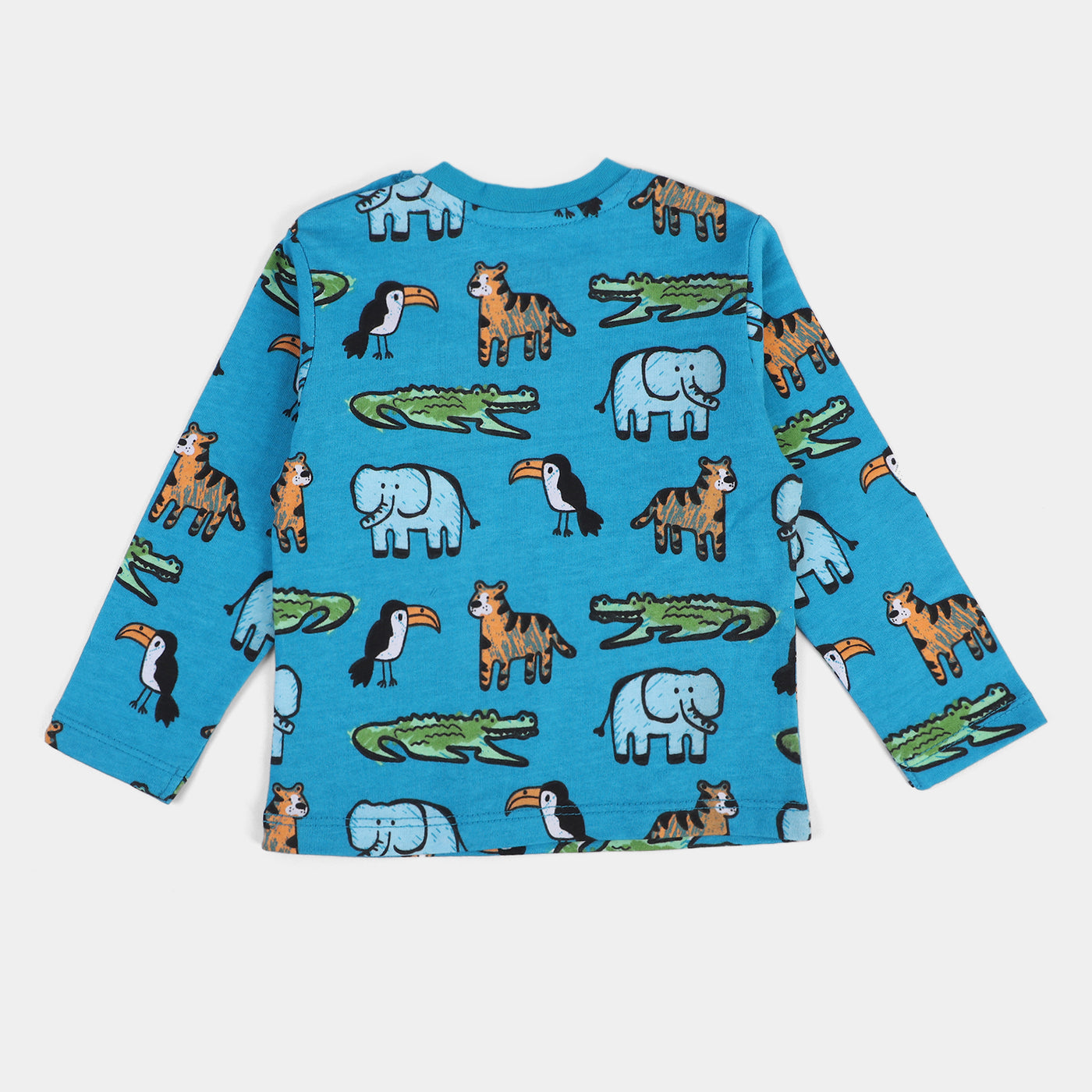 Infant Boys Round Neck T-Shirt Elephant Friends-C.Breeze