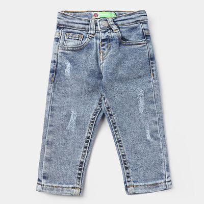 Infant Boys Denim Pant Grinding-LIGHT BLUE