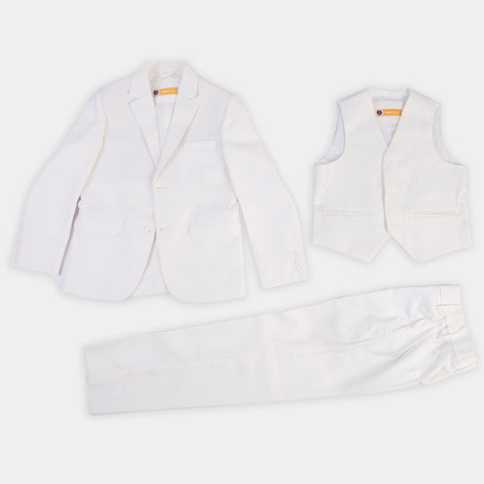 Boys Blended Suit 3PCs - White