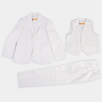 Boys Blended Suit 3PCs - White