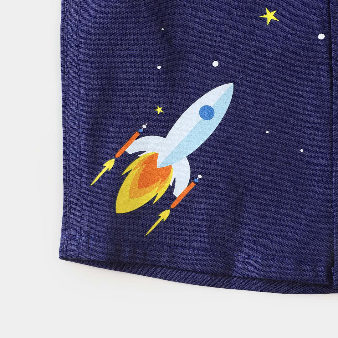 Infant Boys Casual Shirt Space Explorer - Navy Blue