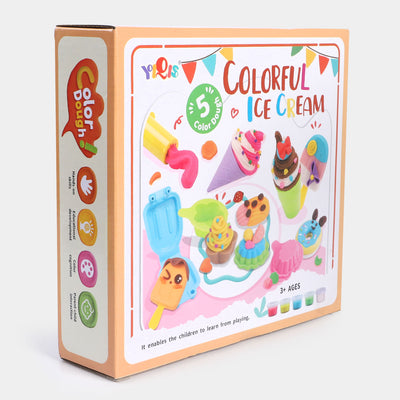 Colorful Ice Cream Clay Play Set For Kids