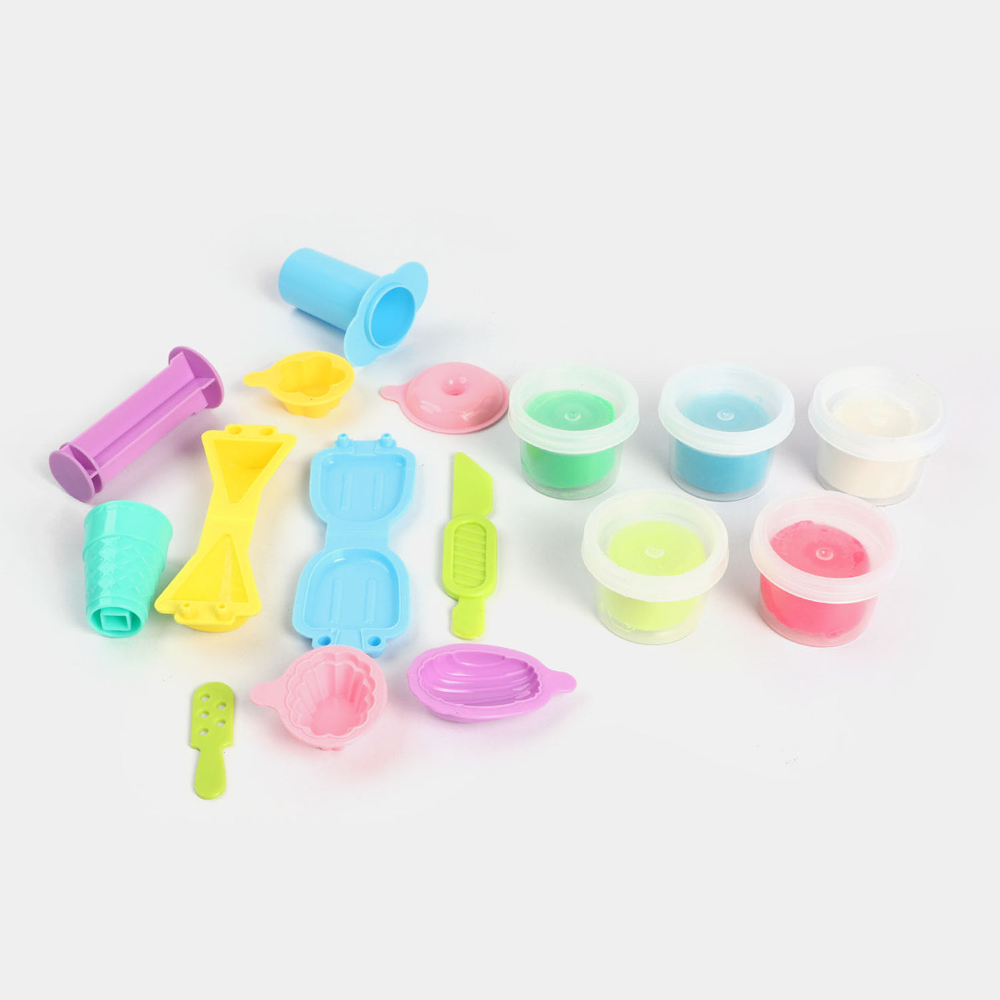 Colorful Ice Cream Clay Play Set For Kids