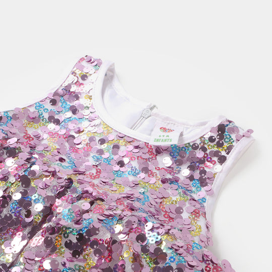 Infant Girls Fancy Frock Multi Sequins - Multi