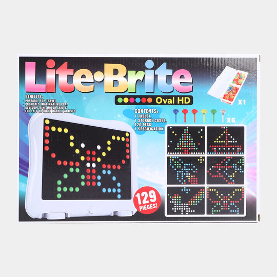 Lite Brite Oval HD Glow Educational Toy - 129Pcs