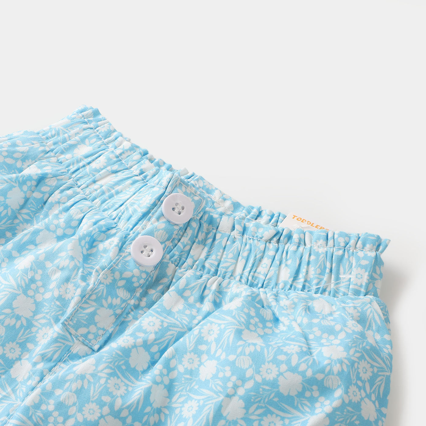 Girls Cotton Short Small Floral - Blue