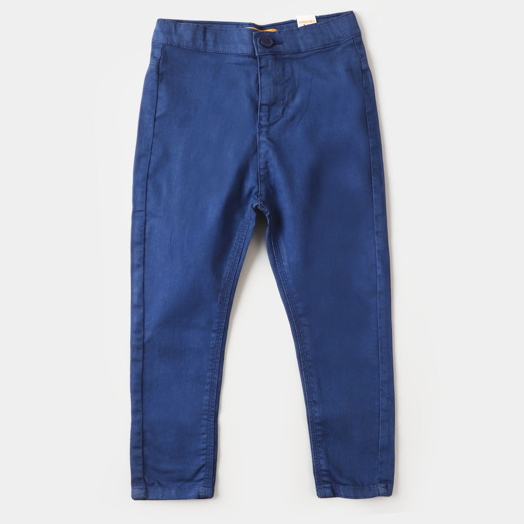 Girls Jegging Cotton Basic  - Navy Blue