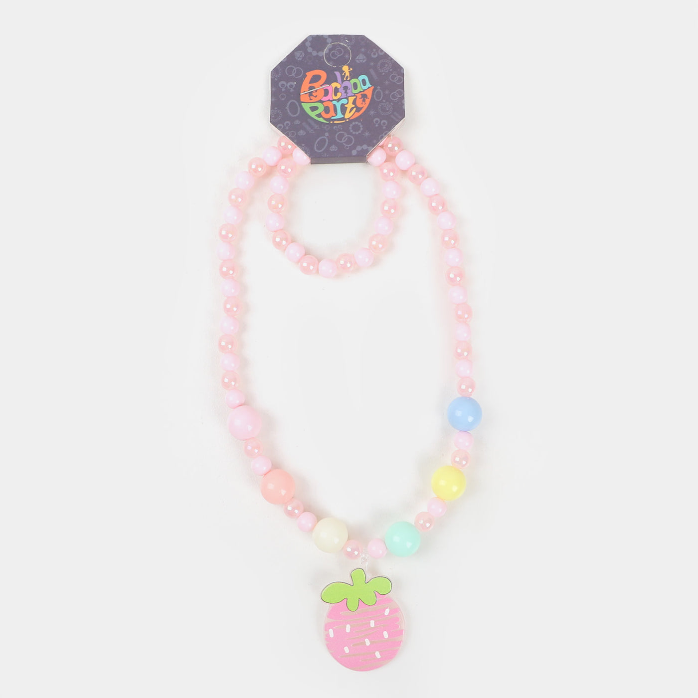 Girls Charm Beaded Necklace & Bracelet