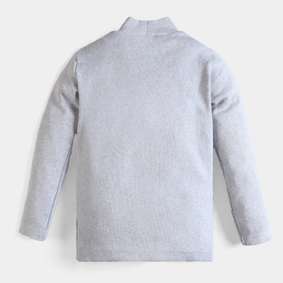 Unisex Kids Turtle Neck-H.grey