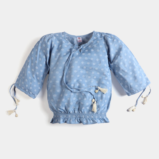 Girls Chambray Casual Top CT 2016-Blue