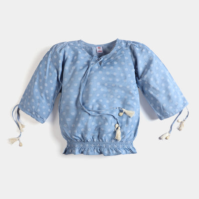 Girls Chambray Casual Top CT 2016-Blue