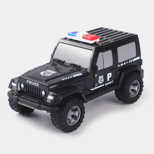 Deformation Friction Police Jeep Toy | BLACK