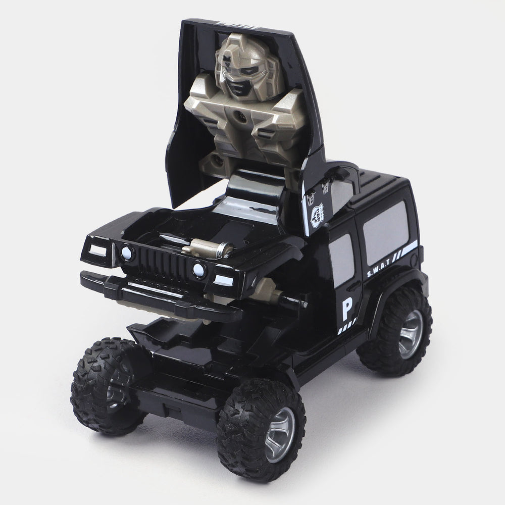 Deformation Friction Police Jeep Toy | BLACK