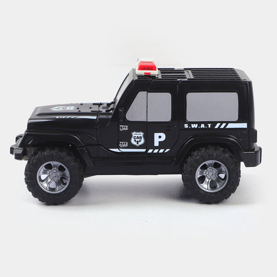 Deformation Friction Police Jeep Toy | BLACK