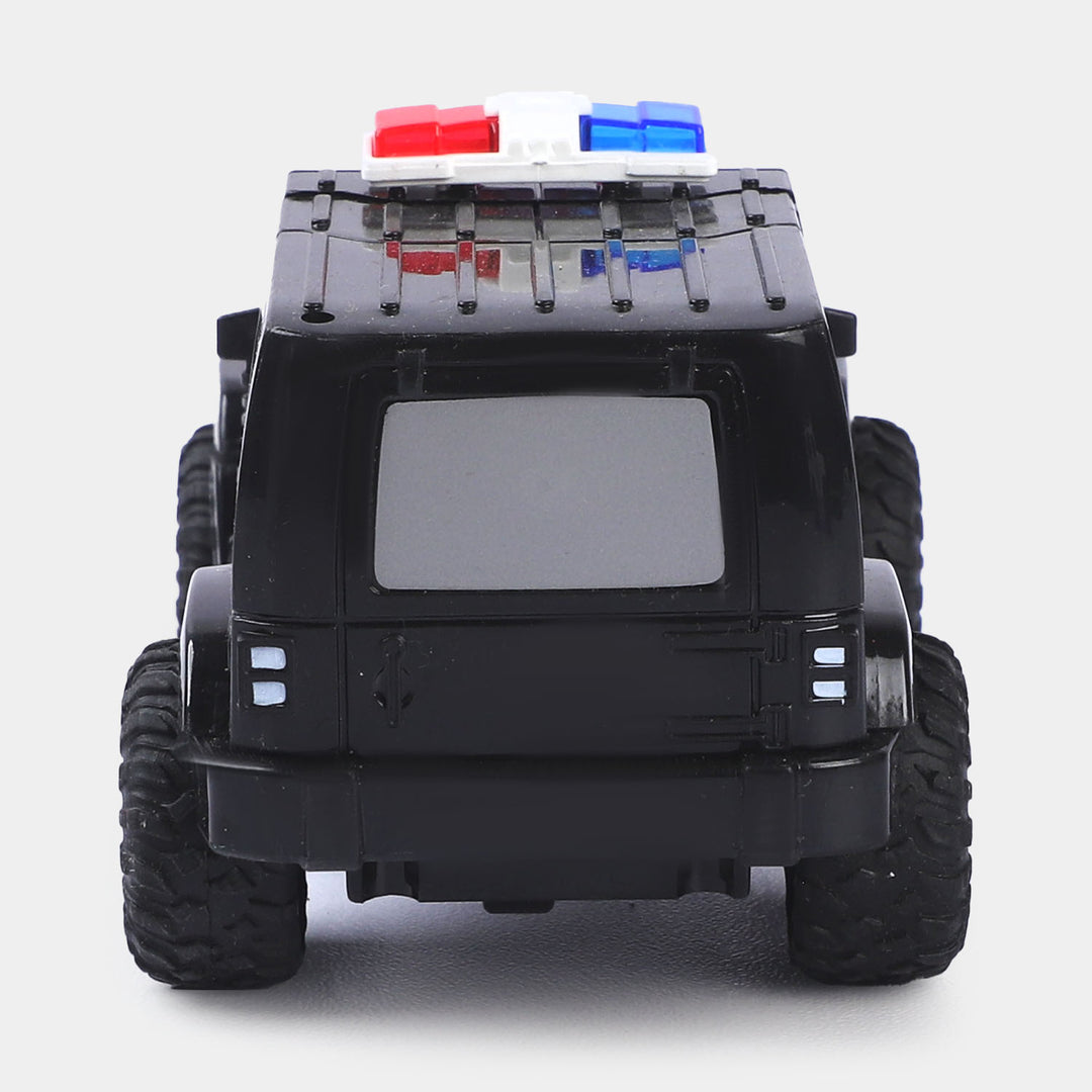 Deformation Friction Police Jeep Toy | BLACK