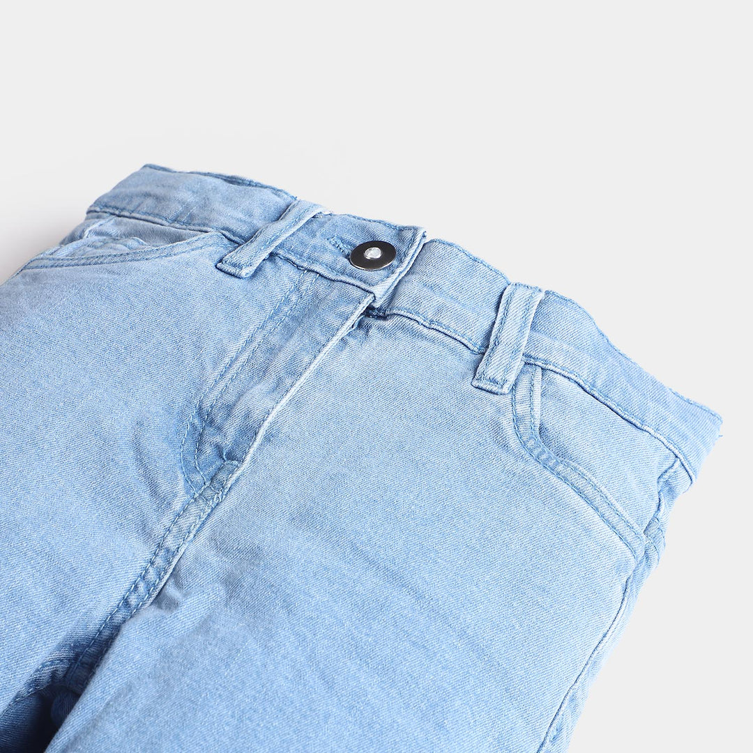 Girls Denim Pant Basic F-23-Ice Blue