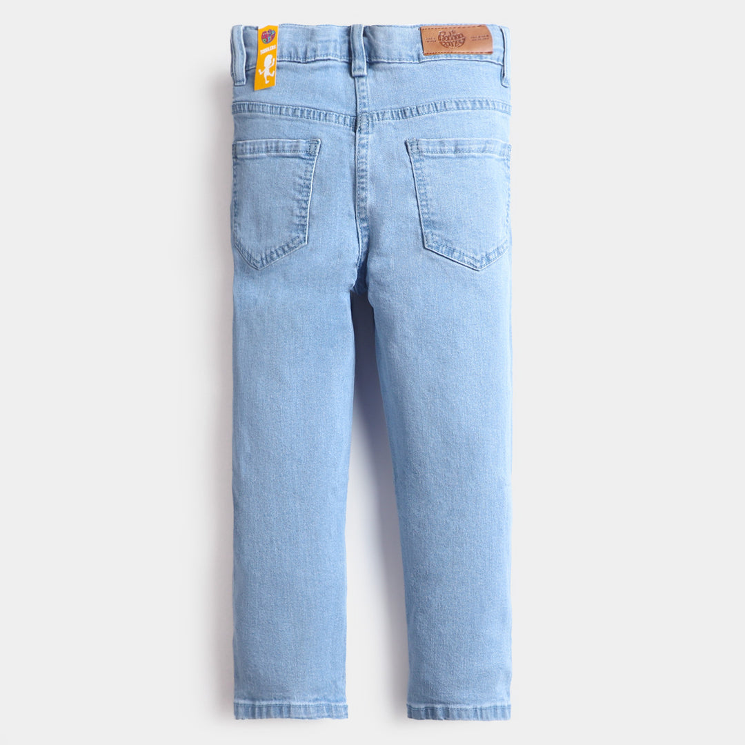 Girls Denim Pant Basic F-23-Ice Blue