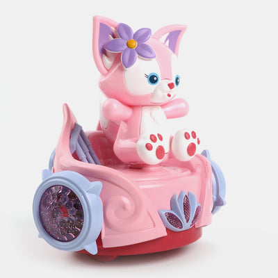 Car With Cat Music & Light For Kids