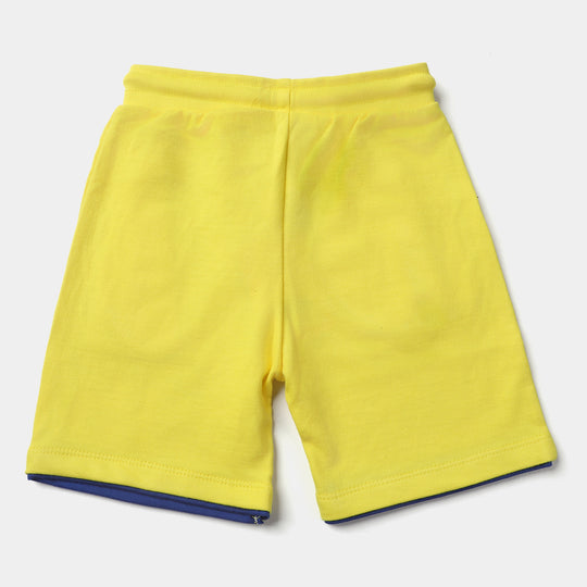 Boys Cotton Terry Knitted Short 35-B.Yellow