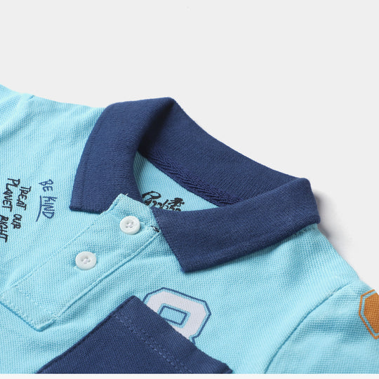 Infant Boys Cotton PK Polo Original Marines-Blue