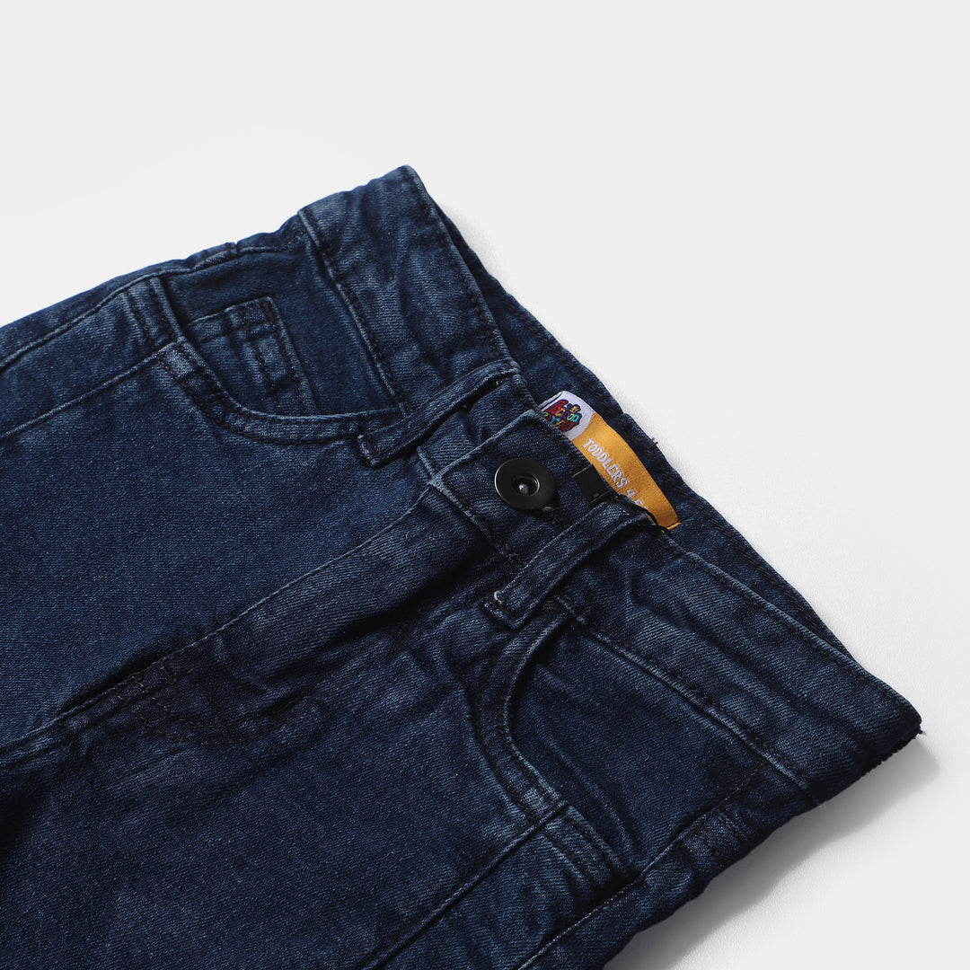 Boys Denim Stretch Short Out Of This World-Mid Blue