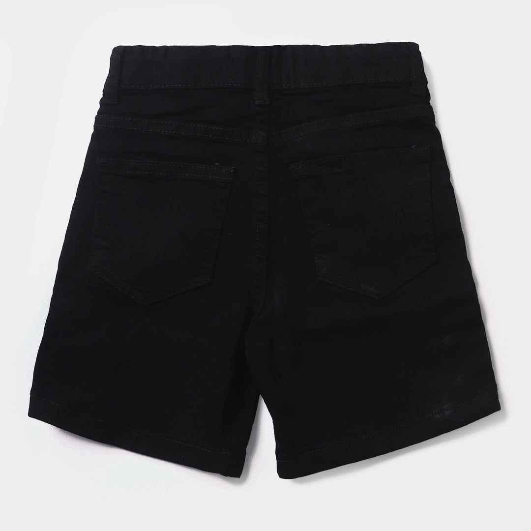 Boys Denim Stretch Short Out Of This World-BLACK