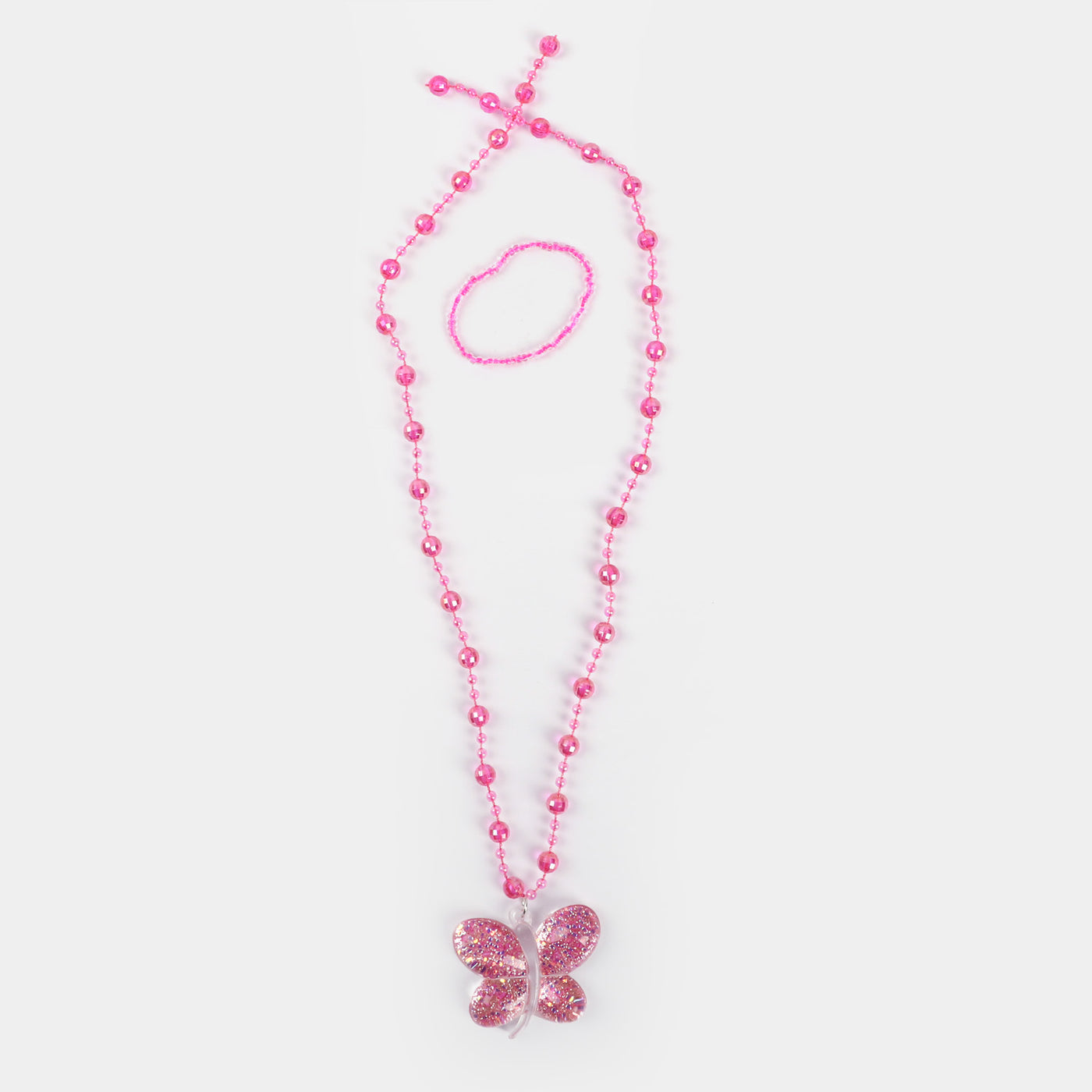 Girls Charm Beaded Necklace & Bracelet