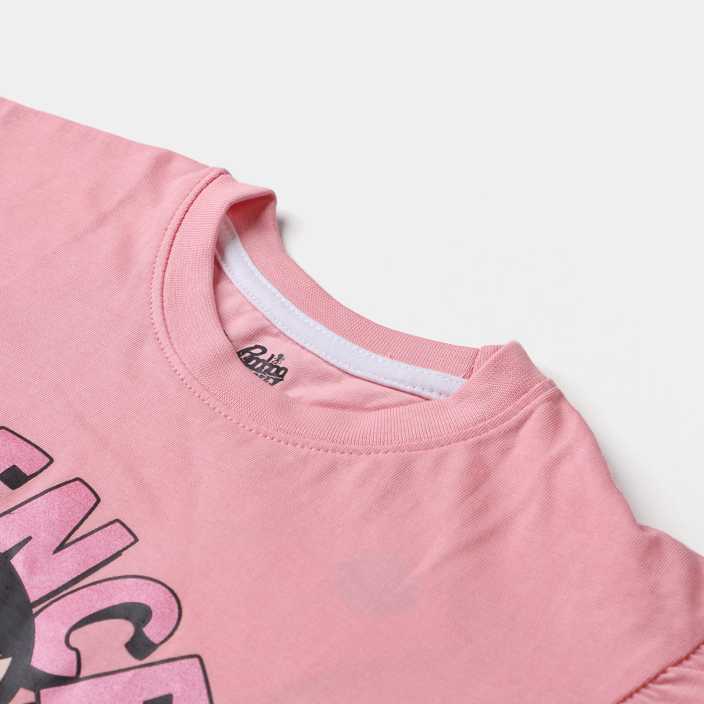 Girls Cotton Jersey T-Shirt H/S Princess-C.Pink