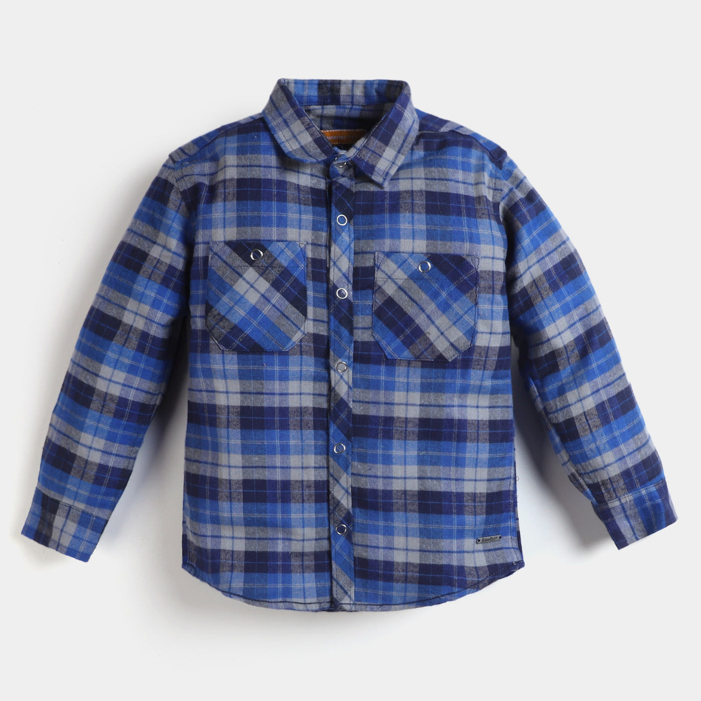 Boys Flannel Casual Shirt -Blue