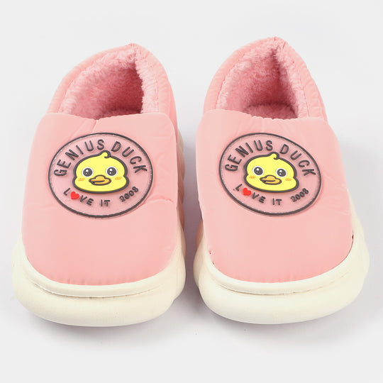 Girls Fur Slipper-Pink