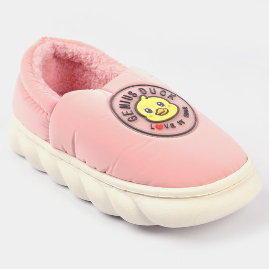 Girls Fur Slipper-Pink