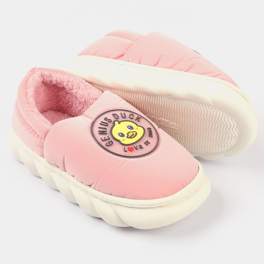 Girls Fur Slipper-Pink