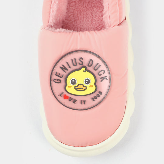 Girls Fur Slipper-Pink