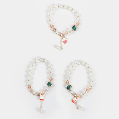 Girls Charm Beaded Bracelet | 3PCs