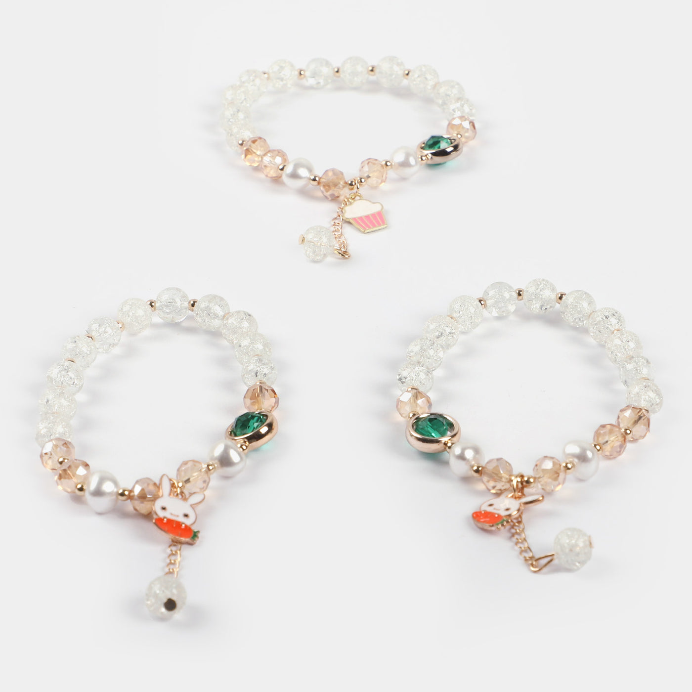 Girls Charm Beaded Bracelet | 3PCs