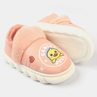 Girls Winter Slipper Fur | Peach