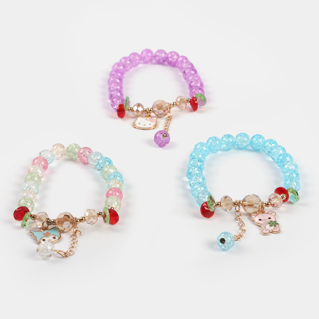 Girls Charm Beaded Bracelet | 3PCs