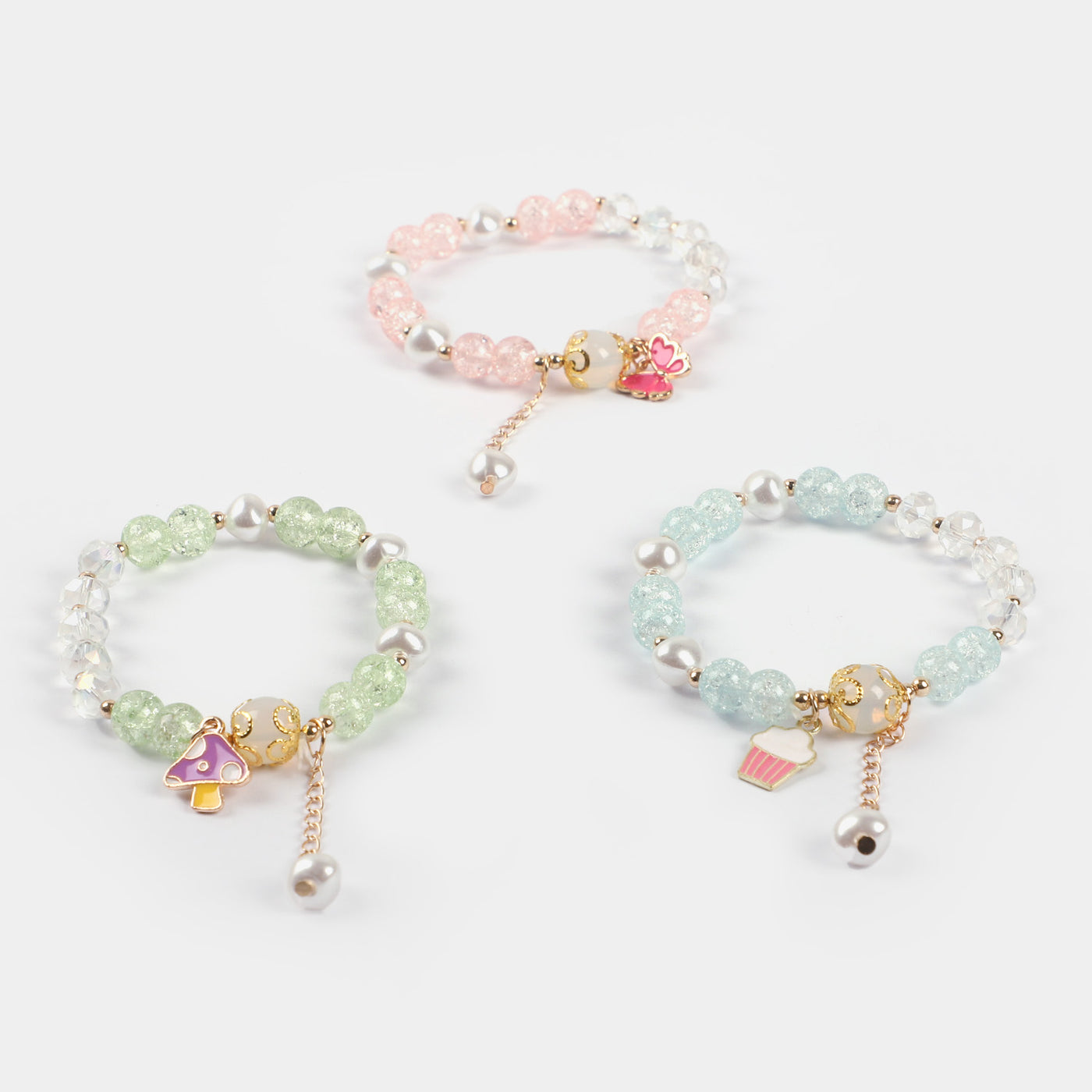 Girls Charm Beaded Bracelet | 3PCs