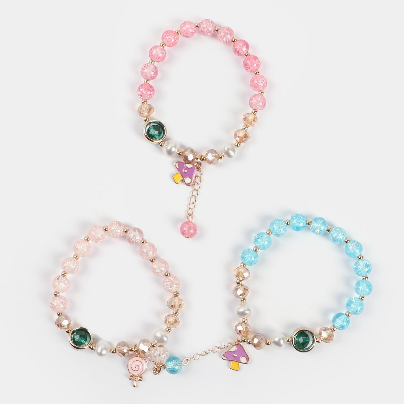 Girls Charm Beaded Bracelet | 3PCs